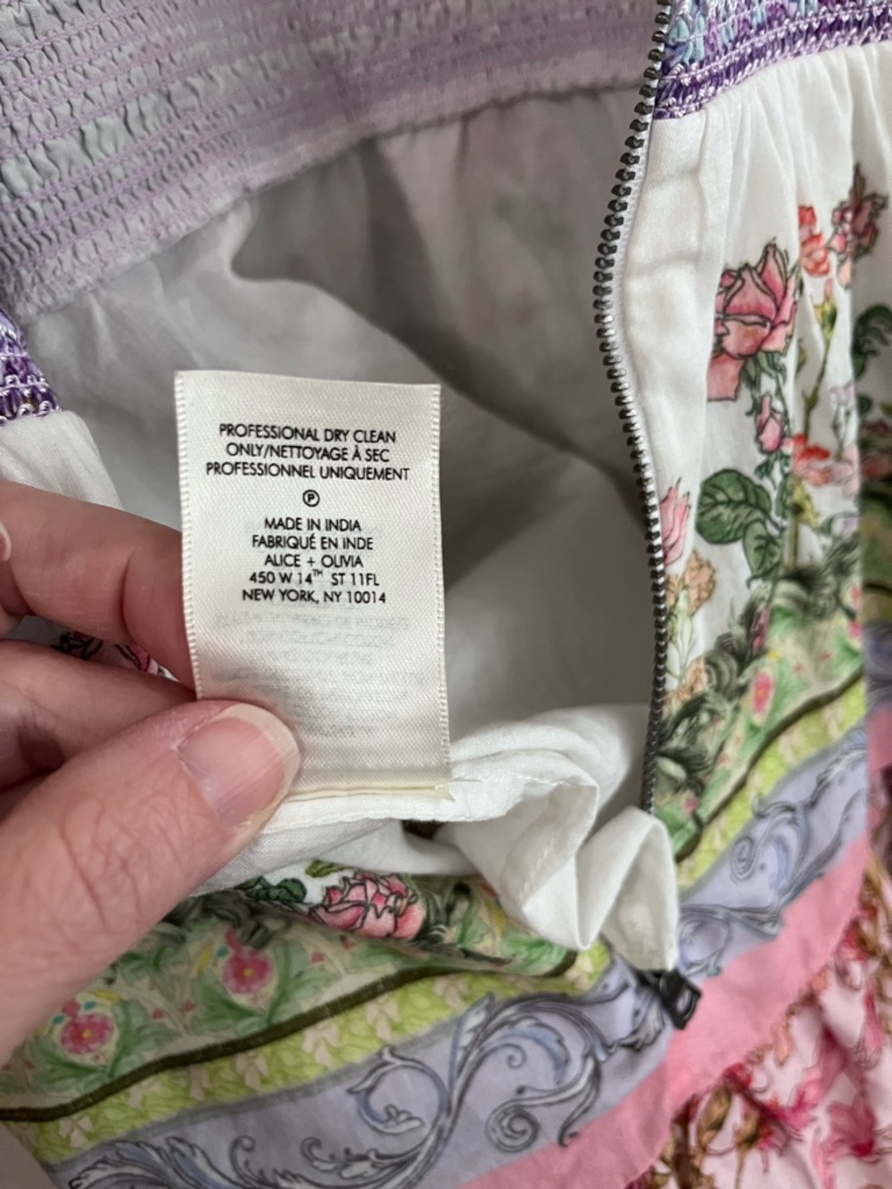 Alice + Olivia Lavinia Tiered Floral Print Mini Dress - Picture 16 of 16